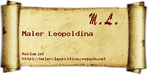 Maler Leopoldina névjegykártya